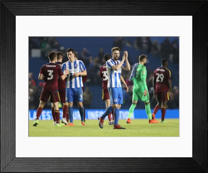 Framed Print : Brighton & Hove Albion's Dale Stephens Applauds during Ipswich Town Clash in EFL Sky Bet Championship (14FEB17) Framed Print : Brighton & Hove Albion's Dale Stephens Applauds during Ipswich Town Clash in EFL Sky Bet Championship (14FEB17)