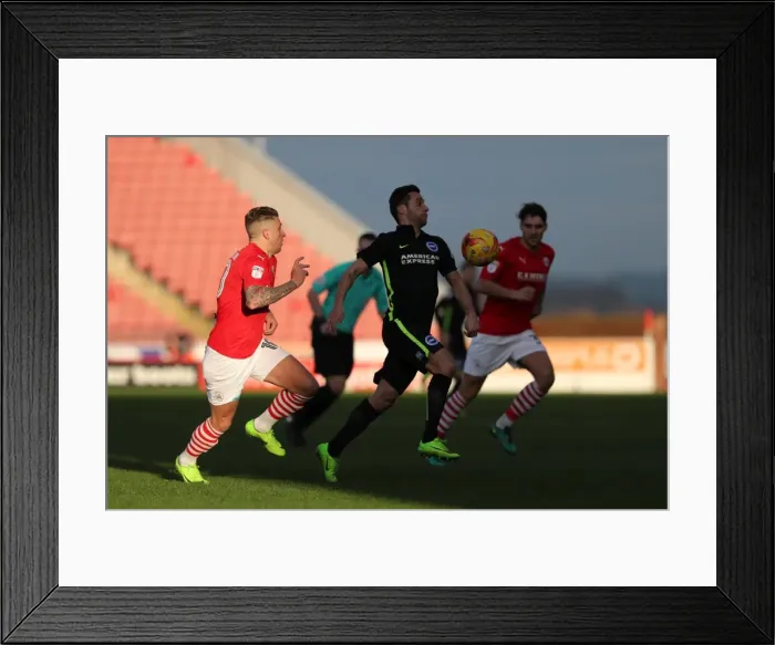 Framed Print : Intense Championship Showdown: Barnsley vs. Brighton and Hove Albion at Oakwell (18FEB17) Framed Print : Intense Championship Showdown: Barnsley vs. Brighton and Hove Albion at Oakwell (18FEB17)
