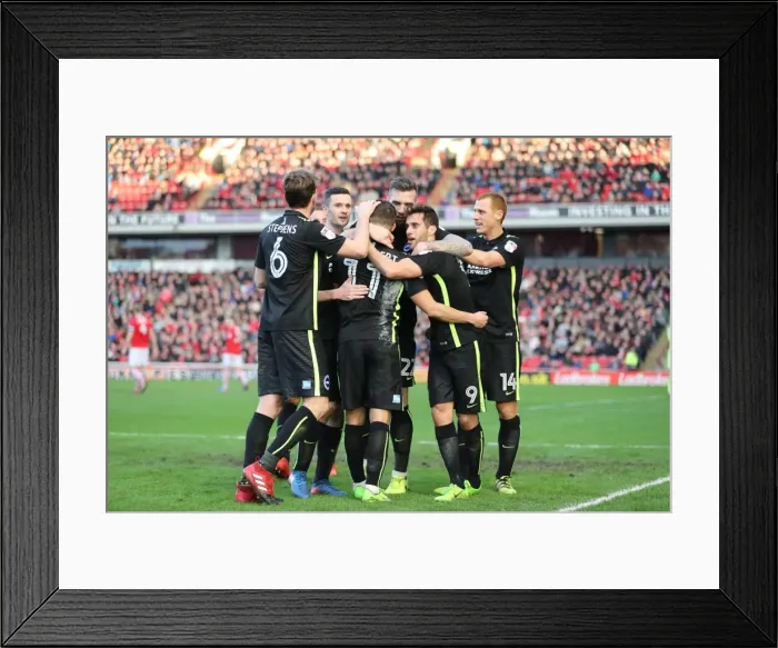 Framed Print : Intense Championship Showdown: Barnsley vs. Brighton and Hove Albion at Oakwell (18FEB17) Framed Print : Intense Championship Showdown: Barnsley vs. Brighton and Hove Albion at Oakwell (18FEB17)