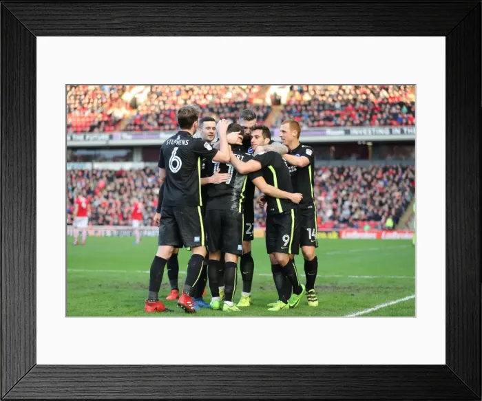 Framed Print : Intense Championship Showdown: Barnsley vs. Brighton and Hove Albion at Oakwell (18FEB17) Framed Print : Intense Championship Showdown: Barnsley vs. Brighton and Hove Albion at Oakwell (18FEB17)