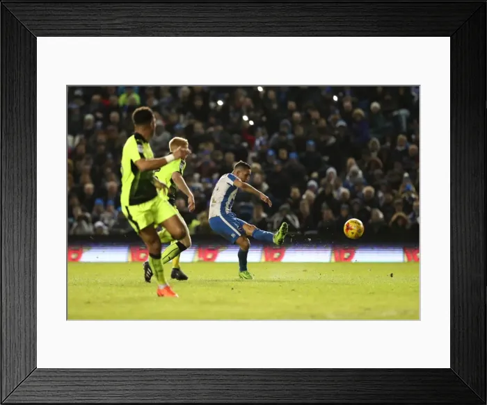 Framed Print : Intense Championship Showdown: Brighton and Hove Albion vs. Reading (25FEB17)