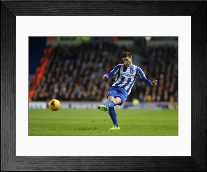 Framed Print : Brighton and Hove Albion vs. Newcastle United: A Tight Championship Showdown at the American Express Community Stadium (28th February 2017)