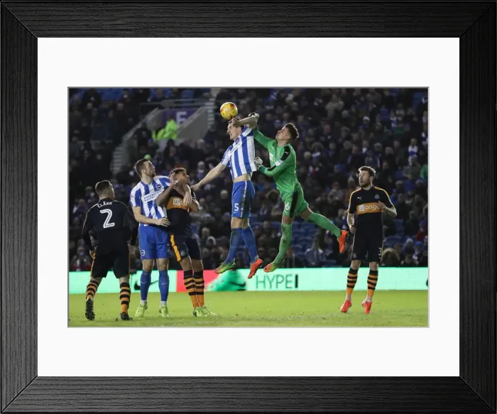 Framed Print : Championship Clash: Brighton and Hove Albion vs. Newcastle United at the American Express Community Stadium - 28Feb17 Framed Print : Championship Clash: Brighton and Hove Albion vs. Newcastle United at the American Express Community Stadium - 28Feb17