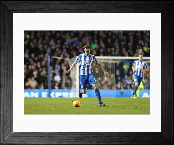 Framed Print : Brighton and Hove Albion vs. Newcastle United: A Tight EFL Sky Bet Championship Clash at the American Express Community Stadium (28th February 2017)