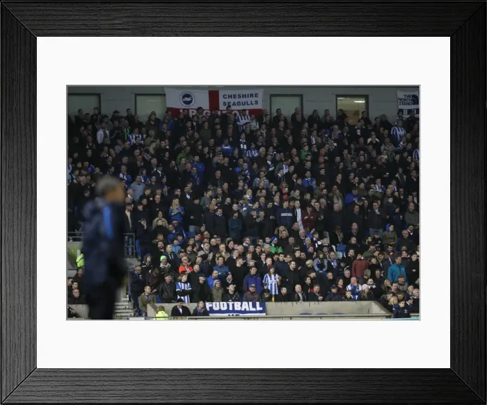 Framed Print : Intense Championship Showdown: Brighton and Hove Albion vs. Derby County (10th March 2017)
