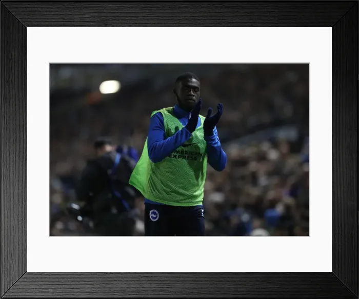 Framed Print : Intense Championship Showdown: Brighton & Hove Albion vs. Derby County (10th March 2017)
