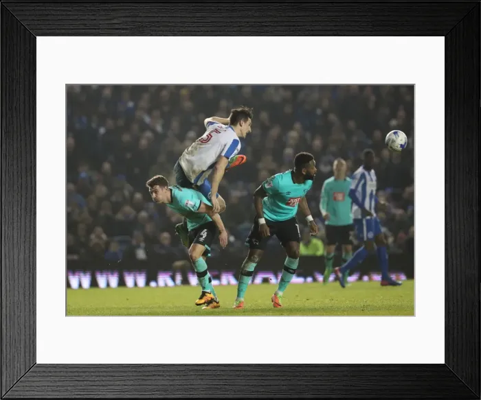 Framed Print : Intense Championship Showdown: Brighton & Hove Albion vs. Derby County (10th March 2017) Framed Print : Intense Championship Showdown: Brighton & Hove Albion vs. Derby County (10th March 2017)