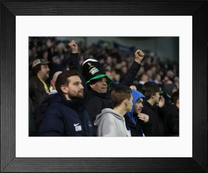 Framed Print : Intense Championship Showdown: Brighton and Hove Albion vs. Derby County (10th March 2017)