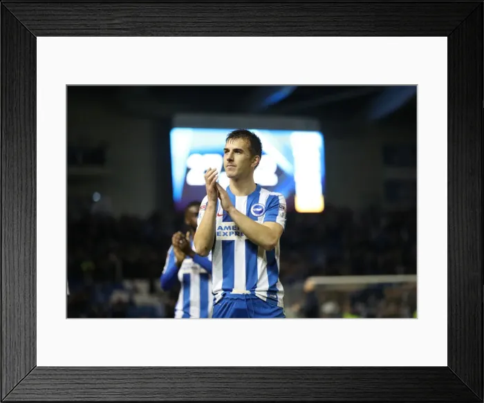Framed Print : Intense Championship Showdown: Brighton and Hove Albion vs. Derby County (10th March 2017)