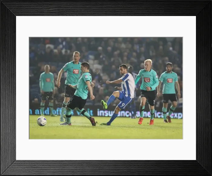 Framed Print : Intense Championship Showdown: Brighton and Hove Albion vs. Derby County (10th March 2017) Framed Print : Intense Championship Showdown: Brighton and Hove Albion vs. Derby County (10th March 2017)