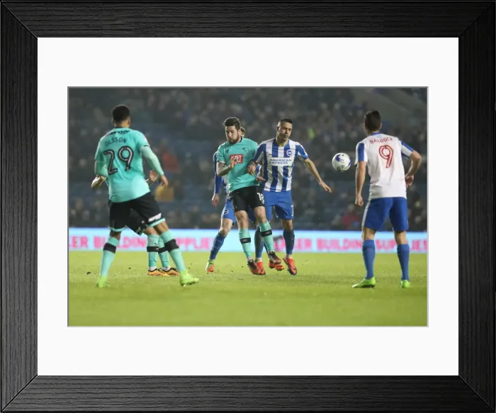 Framed Print : Intense Championship Showdown: Brighton and Hove Albion vs. Derby County (10th March 2017) Framed Print : Intense Championship Showdown: Brighton and Hove Albion vs. Derby County (10th March 2017)