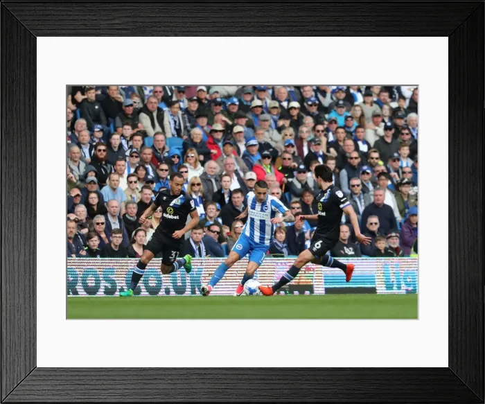 Framed Print : Brighton and Hove Albion vs. Blackburn Rovers: A Fierce EFL Sky Bet Championship Clash (01APR17)