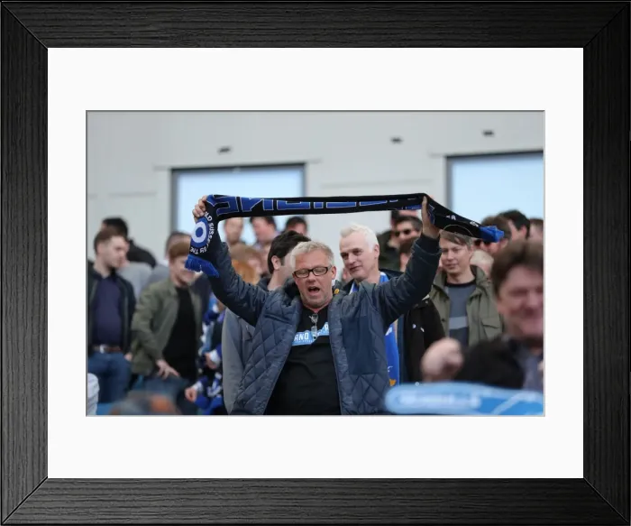 Framed Print : Brighton and Hove Albion vs. Blackburn Rovers: EFL Sky Bet Championship Showdown at American Express Community Stadium (April 1, 2017)