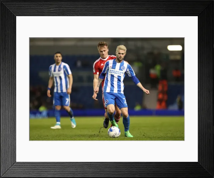 Framed Print : Brighton and Birmingham Clash in EFL Sky Bet Championship: 04APR17 at American Express Community Stadium