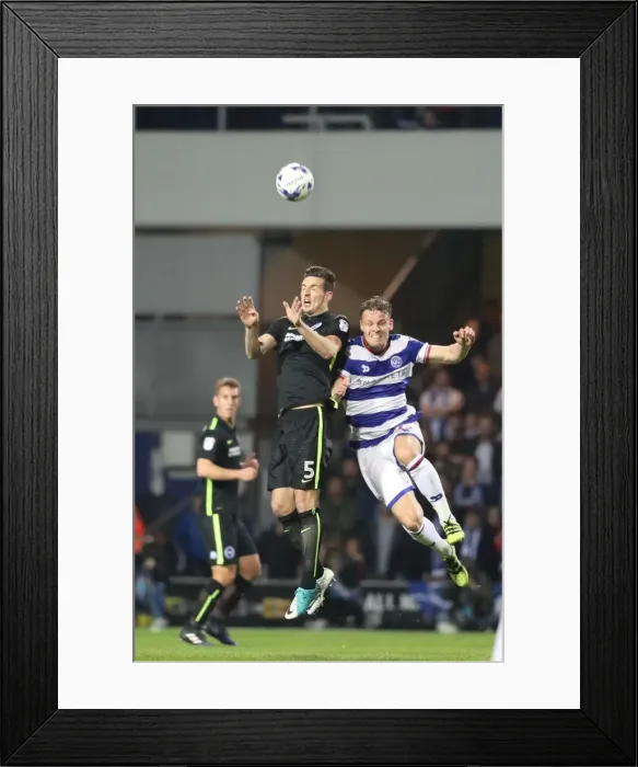 Framed Print : Intense Championship Showdown: QPR vs. Brighton & Hove Albion at Loftus Road (07APR17)