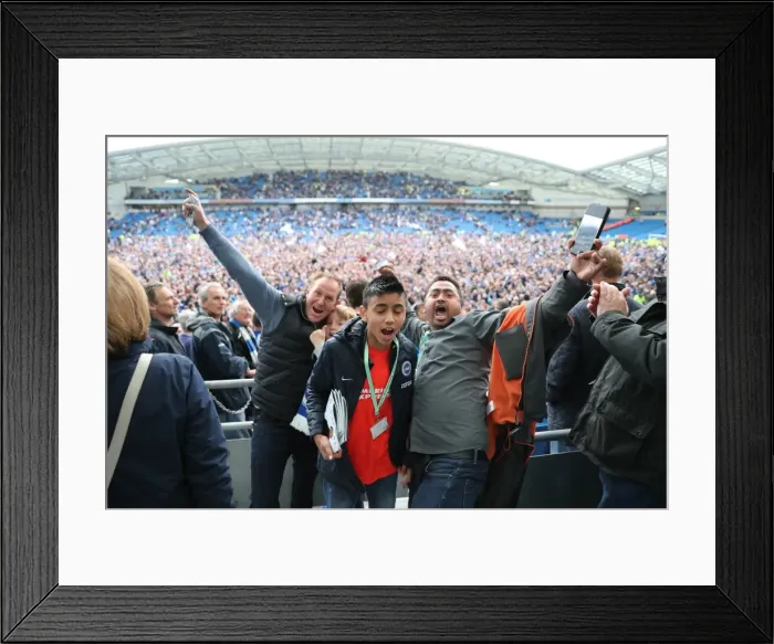 Framed Print : Brighton and Hove Albion Fans Passionate Support: EFL Sky Bet Championship Clash vs. Wigan Athletic (17th April 2017) Framed Print : Brighton and Hove Albion Fans Passionate Support: EFL Sky Bet Championship Clash vs. Wigan Athletic (17th April 2017)