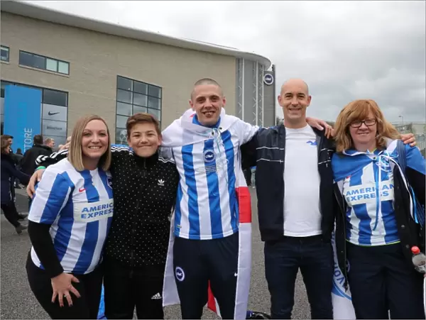 Brighton and Hove Albion FC: Euphoric Fans Celebrate Promotion to Premier League at American Express Community Stadium (17th April 2017 vs Wigan Athletic)