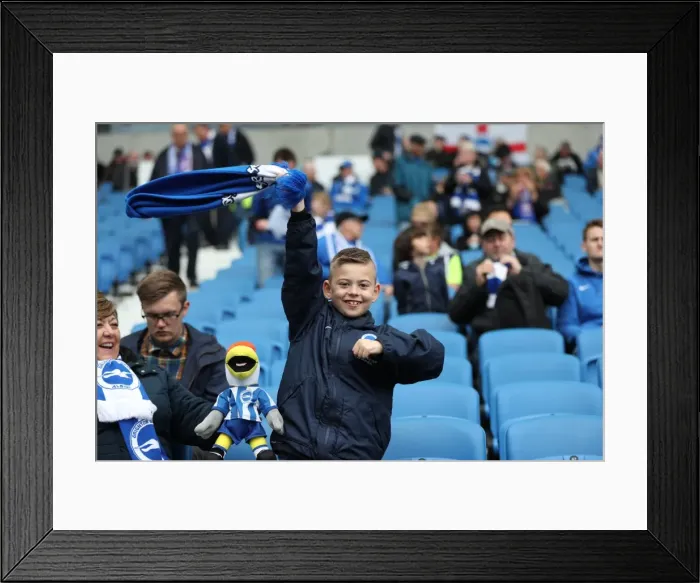 Framed Print : Brighton and Hove Albion Fans Passion: EFL Sky Bet Championship Showdown vs. Wigan Athletic (17th April 2017) Framed Print : Brighton and Hove Albion Fans Passion: EFL Sky Bet Championship Showdown vs. Wigan Athletic (17th April 2017)
