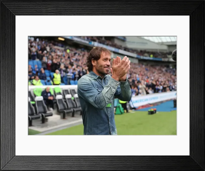 Framed Print : Brighton and Hove Albion vs. Wigan Athletic: A Fierce EFL Sky Bet Championship Clash at the American Express Community Stadium (17APR17)