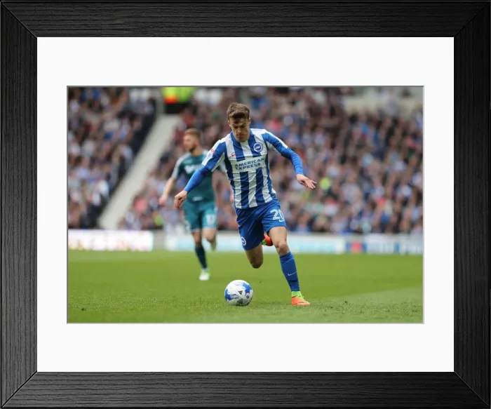 Framed Print : A Tight Championship Clash: Brighton and Hove Albion vs. Wigan Athletic (17th April 2017, American Express Community Stadium) Framed Print : A Tight Championship Clash: Brighton and Hove Albion vs. Wigan Athletic (17th April 2017, American Express Community Stadium)