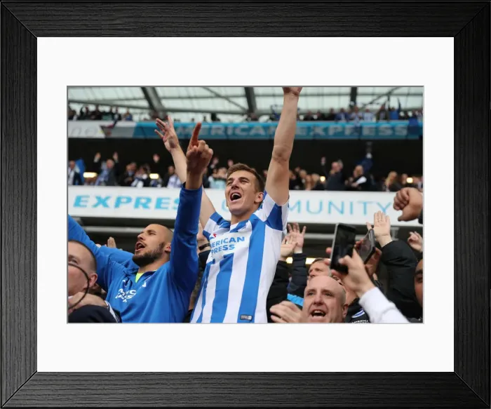 Framed Print : Brighton and Hove Albion vs. Wigan Athletic: A Tight Championship Battle at the American Express Community Stadium (17th April 2017) Framed Print : Brighton and Hove Albion vs. Wigan Athletic: A Tight Championship Battle at the American Express Community Stadium (17th April 2017)