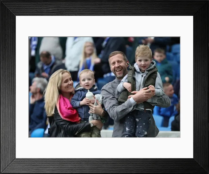 Framed Print : Brighton and Hove Albion vs. Wigan Athletic: A Tight Championship Battle at the American Express Community Stadium (17th April 2017)