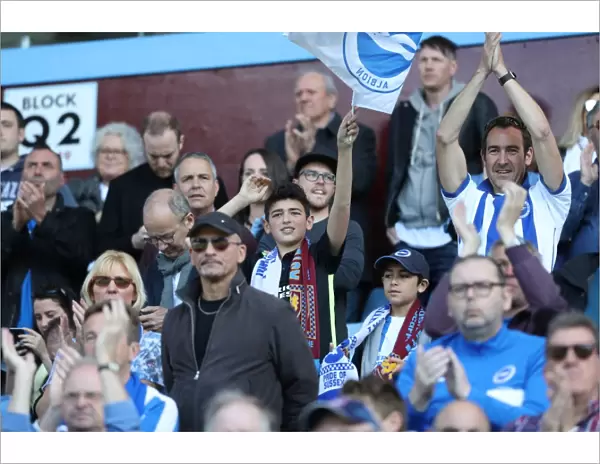 Brighton and Hove Albion Fans Celebrate Promotion to Premier League at Villa Park (7 May 2017)