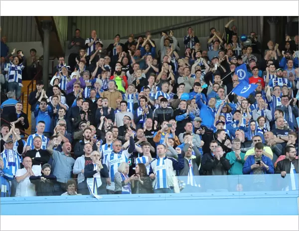 Brighton and Hove Albion Fans Celebrate Promotion to Premier League at Villa Park (07MAY17)