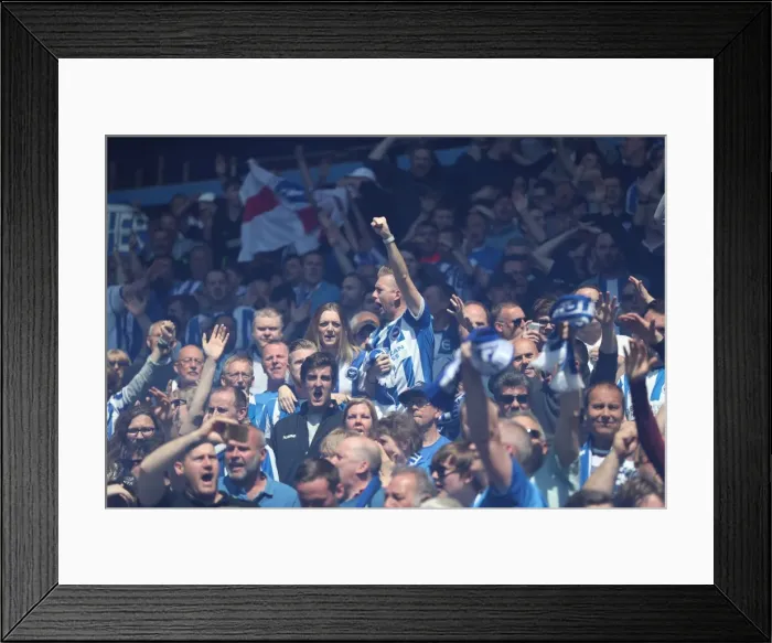 Framed Print : Brighton and Hove Albion Fans Celebrate Promotion to Premier League at Villa Park (07MAY17) Framed Print : Brighton and Hove Albion Fans Celebrate Promotion to Premier League at Villa Park (07MAY17)