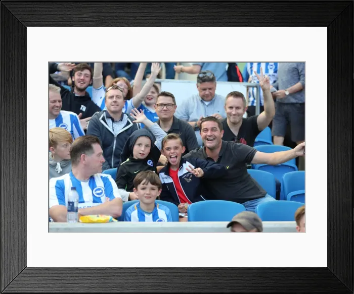 Framed Print : Sea of Supporters: Brighton and Hove Albion vs Atletico de Madrid at the American Express Community Stadium (06AUG17) Framed Print : Sea of Supporters: Brighton and Hove Albion vs Atletico de Madrid at the American Express Community Stadium (06AUG17)