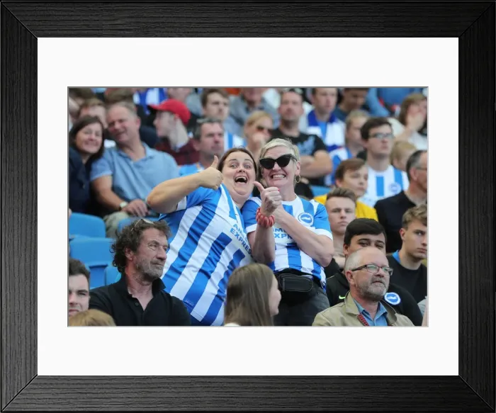 Framed Print : Brighton and Hove Albion vs Atletico de Madrid: A Sea of Passion at the 2017 Pre-Season Friendly