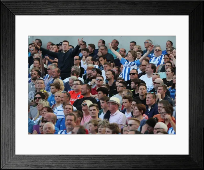 Framed Print : Sea of Supporters: Brighton and Hove Albion vs Atletico de Madrid at the American Express Community Stadium (06AUG17) Framed Print : Sea of Supporters: Brighton and Hove Albion vs Atletico de Madrid at the American Express Community Stadium (06AUG17)
