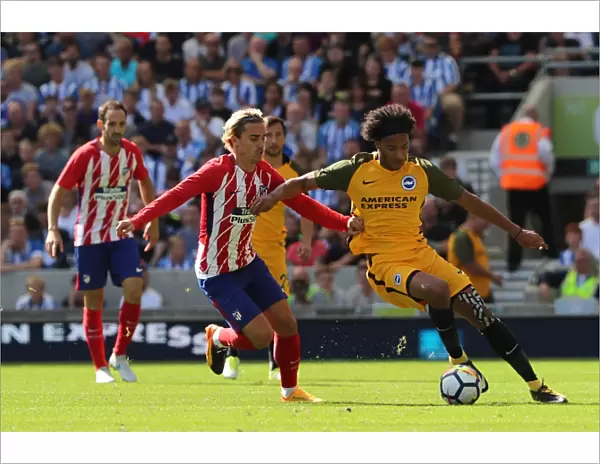 Isaiah Brown in Action: Brighton & Hove Albion vs Atletico Madrid (06AUG17)