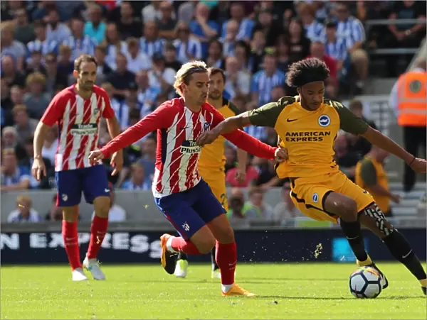 Isaiah Brown in Action: Brighton & Hove Albion vs Atletico Madrid (06AUG17)