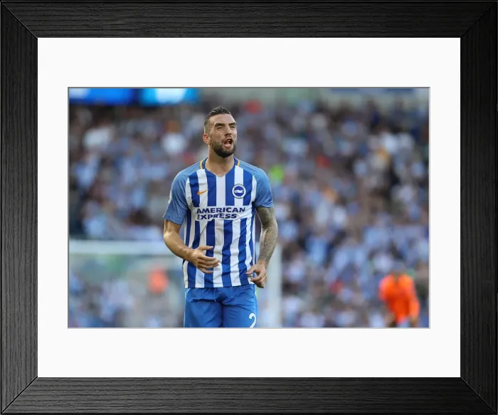 Framed Print : Shane Duffy in Action: Brighton & Hove Albion vs Manchester City (12th August 2017) Framed Print : Shane Duffy in Action: Brighton & Hove Albion vs Manchester City (12th August 2017)