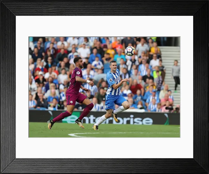 Framed Print : Jamie Murphy vs Kyle Walker Clash: Brighton & Hove Albion vs Manchester City, Premier League (12th August 2017) Framed Print : Jamie Murphy vs Kyle Walker Clash: Brighton & Hove Albion vs Manchester City, Premier League (12th August 2017)