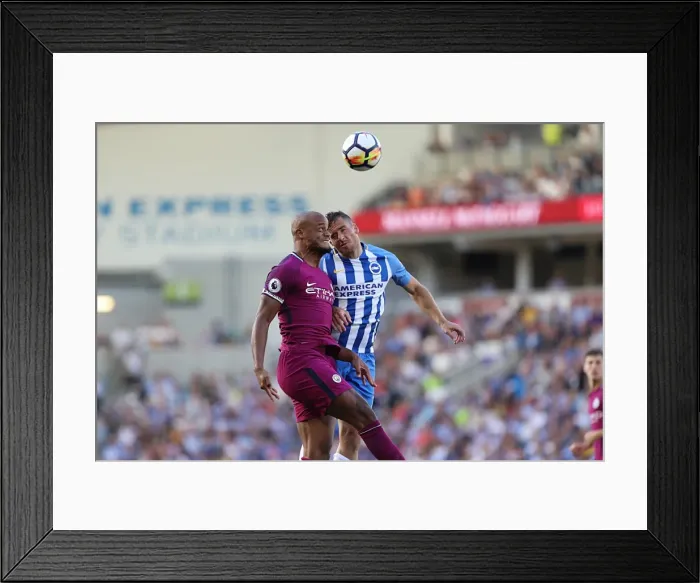 Framed Print : Kompany vs Hemed: Premier League Showdown at Brighton & Hove Albion (12Aug17) Framed Print : Kompany vs Hemed: Premier League Showdown at Brighton & Hove Albion (12Aug17)