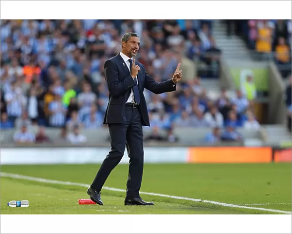 Chris Hughton Leads Brighton and Hove Albion Against Manchester City, 12th August 2017