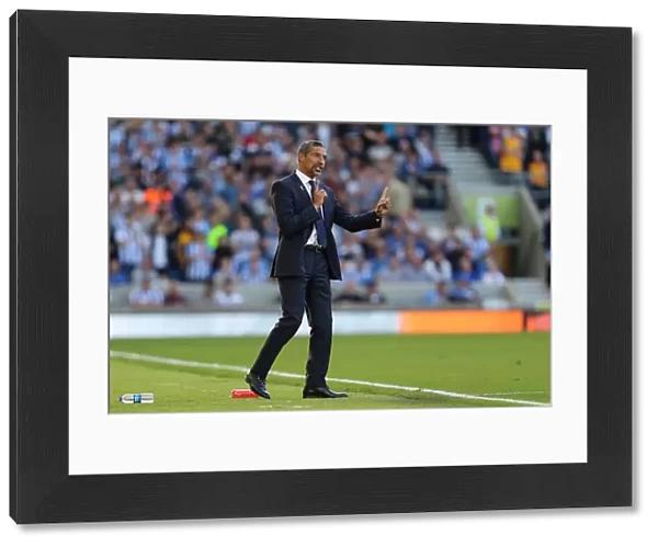 Chris Hughton Leads Brighton and Hove Albion Against Manchester City, 12th August 2017