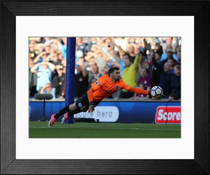 Framed Print : Mathew Ryan in Action: Brighton & Hove Albion vs Manchester City, August 12, 2017 Framed Print : Mathew Ryan in Action: Brighton & Hove Albion vs Manchester City, August 12, 2017