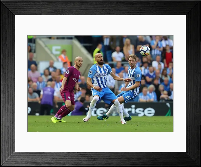 Framed Print : Bruno's Defiant Stand: Brighton vs Manchester City (August 12, 2017)