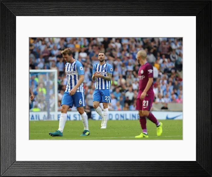 Framed Print : Shane Duffy in Action: Brighton & Hove Albion vs Manchester City (12th August 2017) Framed Print : Shane Duffy in Action: Brighton & Hove Albion vs Manchester City (12th August 2017)