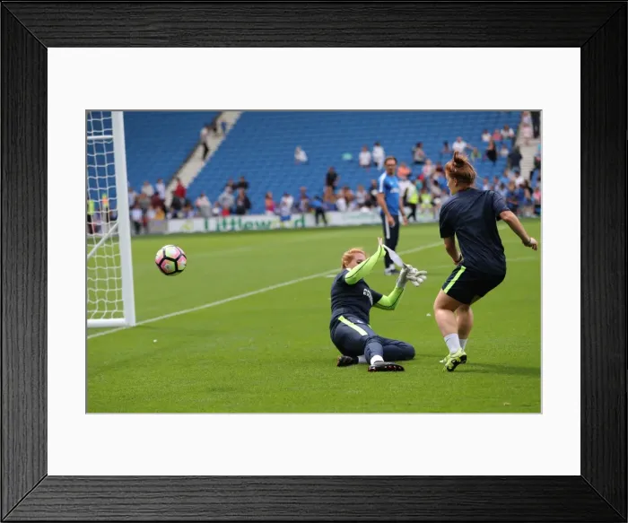 Framed Print : Young Seagulls in Action: Open Training Session at American Express Community Stadium (August 15, 2017)