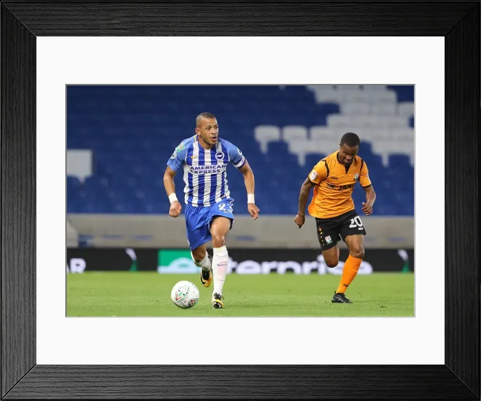 Framed Print : Brighton and Hove Albion's Liam Rosenior in Action Against Barnet in EFL Cup Match, 2017 Framed Print : Brighton and Hove Albion's Liam Rosenior in Action Against Barnet in EFL Cup Match, 2017