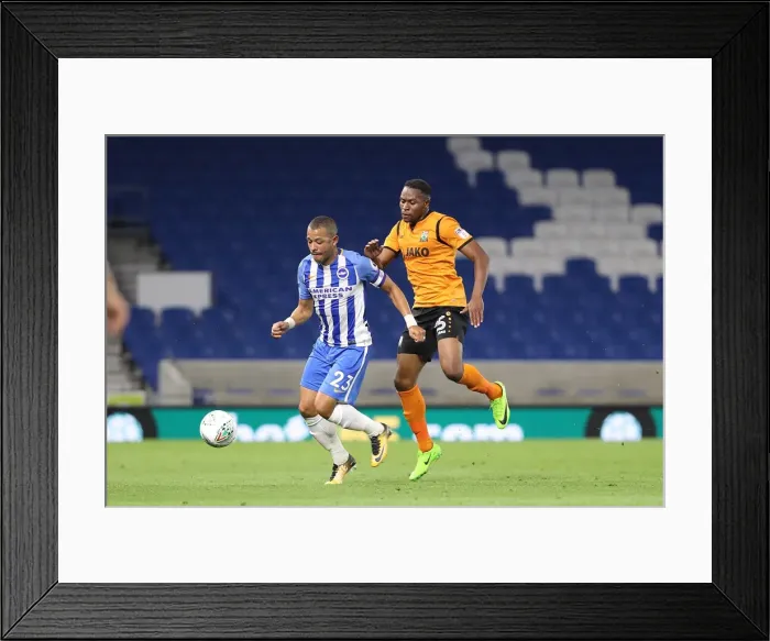 Framed Print : Brighton and Hove Albion vs Barnet: Intense Moment between Liam Rosenior and Jean-Louis Akpa Akpro in the EFL Cup Match (22AUG17) Framed Print : Brighton and Hove Albion vs Barnet: Intense Moment between Liam Rosenior and Jean-Louis Akpa Akpro in the EFL Cup Match (22AUG17)