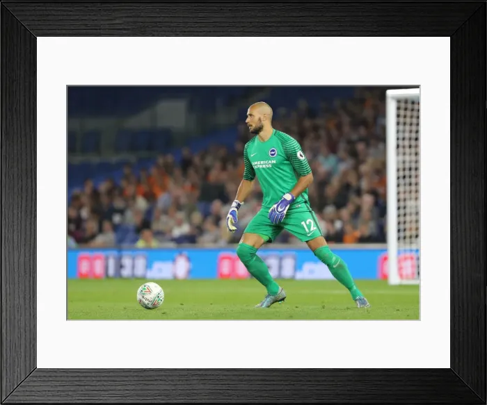 Framed Print : Brighton and Hove Albion's Niki Maenpaa Guarding the Goal: Barnet vs. Brighton EFL Cup Match, 22nd August 2017 Framed Print : Brighton and Hove Albion's Niki Maenpaa Guarding the Goal: Barnet vs. Brighton EFL Cup Match, 22nd August 2017
