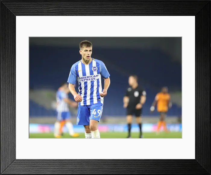Framed Print : Brighton & Hove Albion's Jayson Molumby in Action Against Barnet - EFL Cup 2017