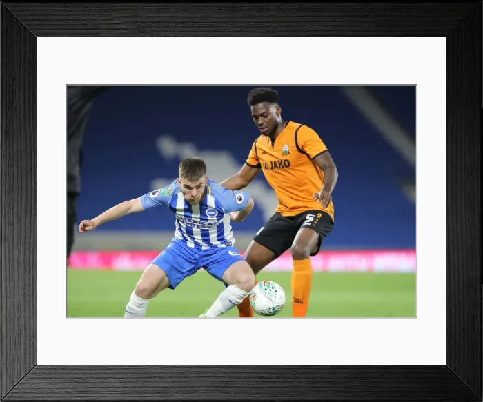 Framed Print : Intense Face-off: Connolly vs. Santos in the EFL Cup (2017) - Brighton & Hove Albion vs. Barnet Framed Print : Intense Face-off: Connolly vs. Santos in the EFL Cup (2017) - Brighton & Hove Albion vs. Barnet