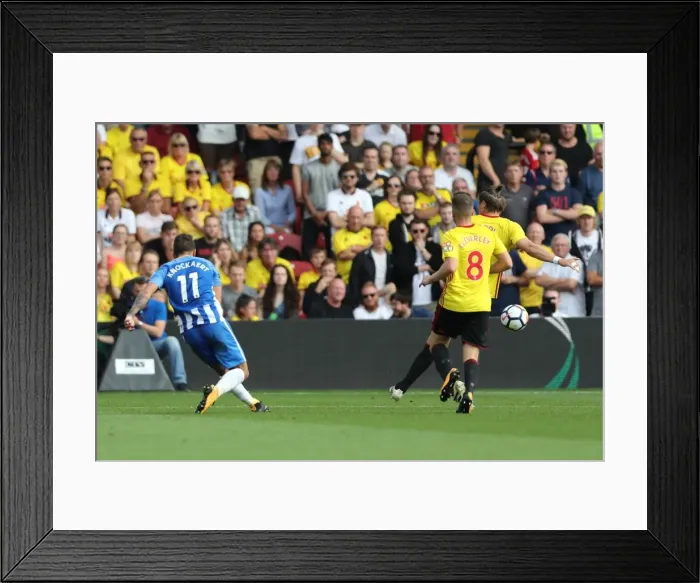 Framed Print : Premier League: Watford vs. Brighton & Hove Albion Clash at Vicarage Road (26.08.17) Framed Print : Premier League: Watford vs. Brighton & Hove Albion Clash at Vicarage Road (26.08.17)