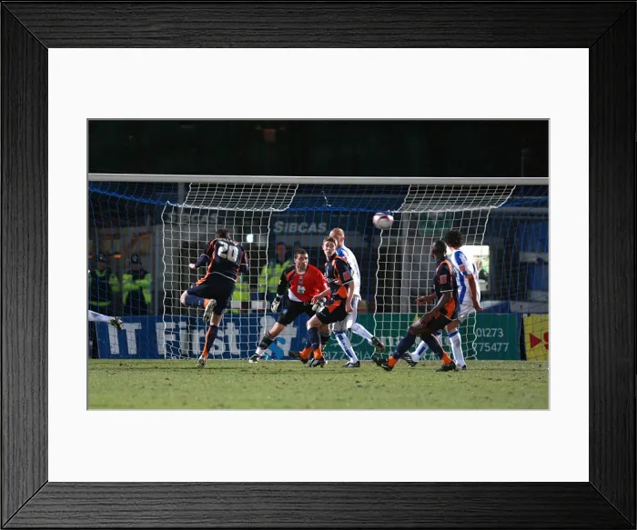 Framed Print : A Nostalgic Look Back: Brighton & Hove Albion vs. Luton Town (JPT), 2008-09 Season - Past Glory of a Home Game Framed Print : A Nostalgic Look Back: Brighton & Hove Albion vs. Luton Town (JPT), 2008-09 Season - Past Glory of a Home Game